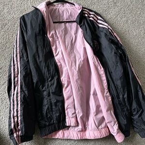 Adidas Women's Black and Pink Jacket